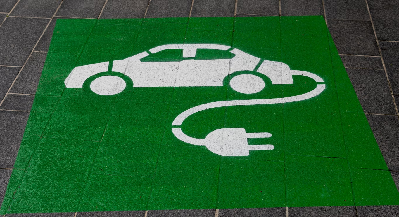 electric car stock image
